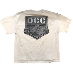 Vintage Orange County Choppers Shirt Mens 2XL White Motorcycle Graphic 2000s Y2K